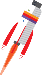 The image of rocket design