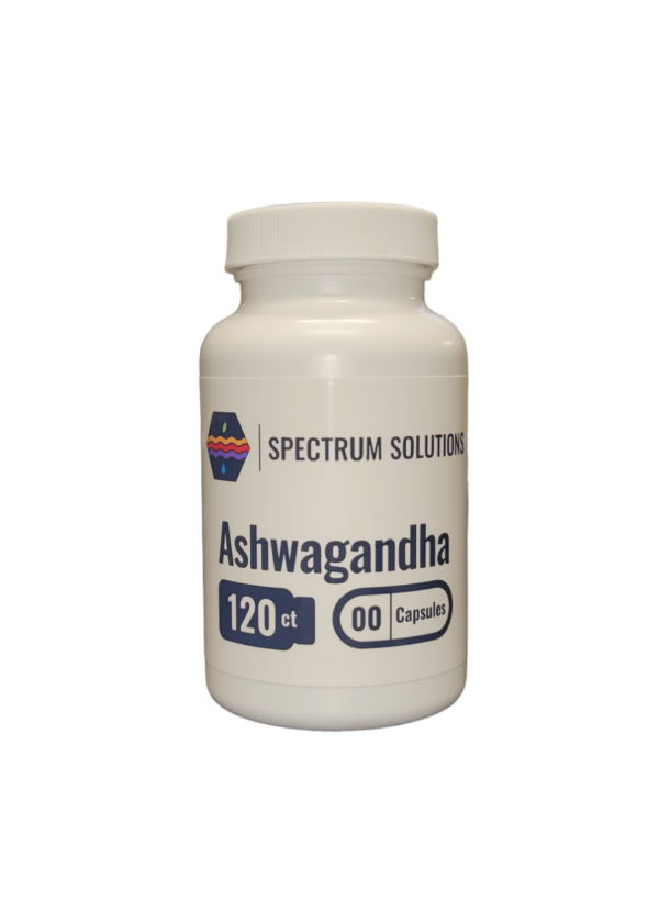 A bottle of ashwagandha is shown.